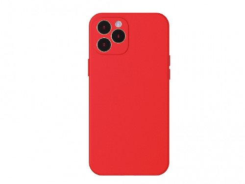 Husă Baseus for iPhone 12 Pro Liquid Silicone Gel Protective Red