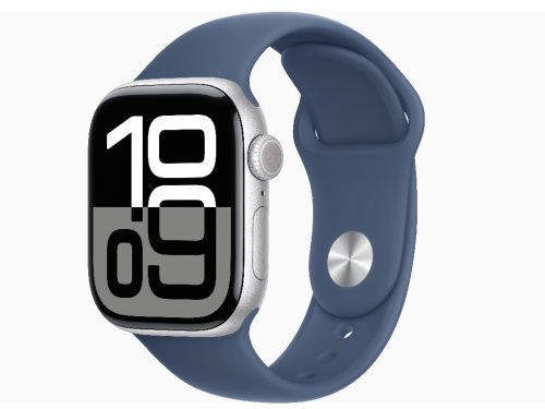 Умные часы Apple Watch Series 10 GPS+LTE 46mm MWY03 Silver Aluminium Case Denim Sport Band S/M