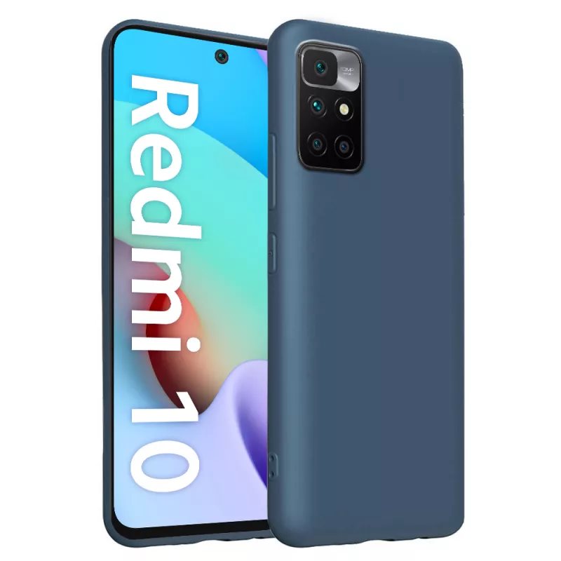 Husă Helmet for Redmi 10 Liquid Silicone Blue