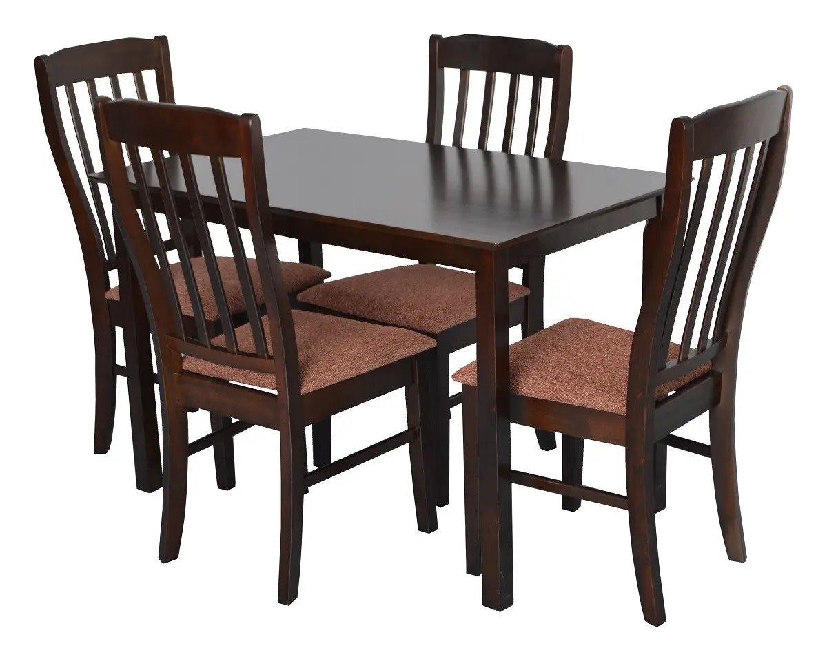 Комплект для кухни Evelin Gloria Chocolate + 4 стулa WENYI Chocolate/F-789 Brown