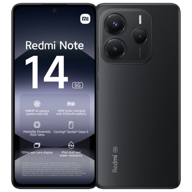 Telefon mobil Xiaomi Redmi Note 14 5G 6/128GB Black