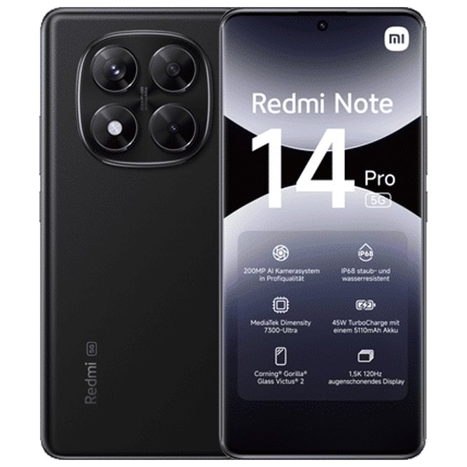 Telefon mobil Xiaomi Redmi Note 14 Pro 5G 8/256GB Black
