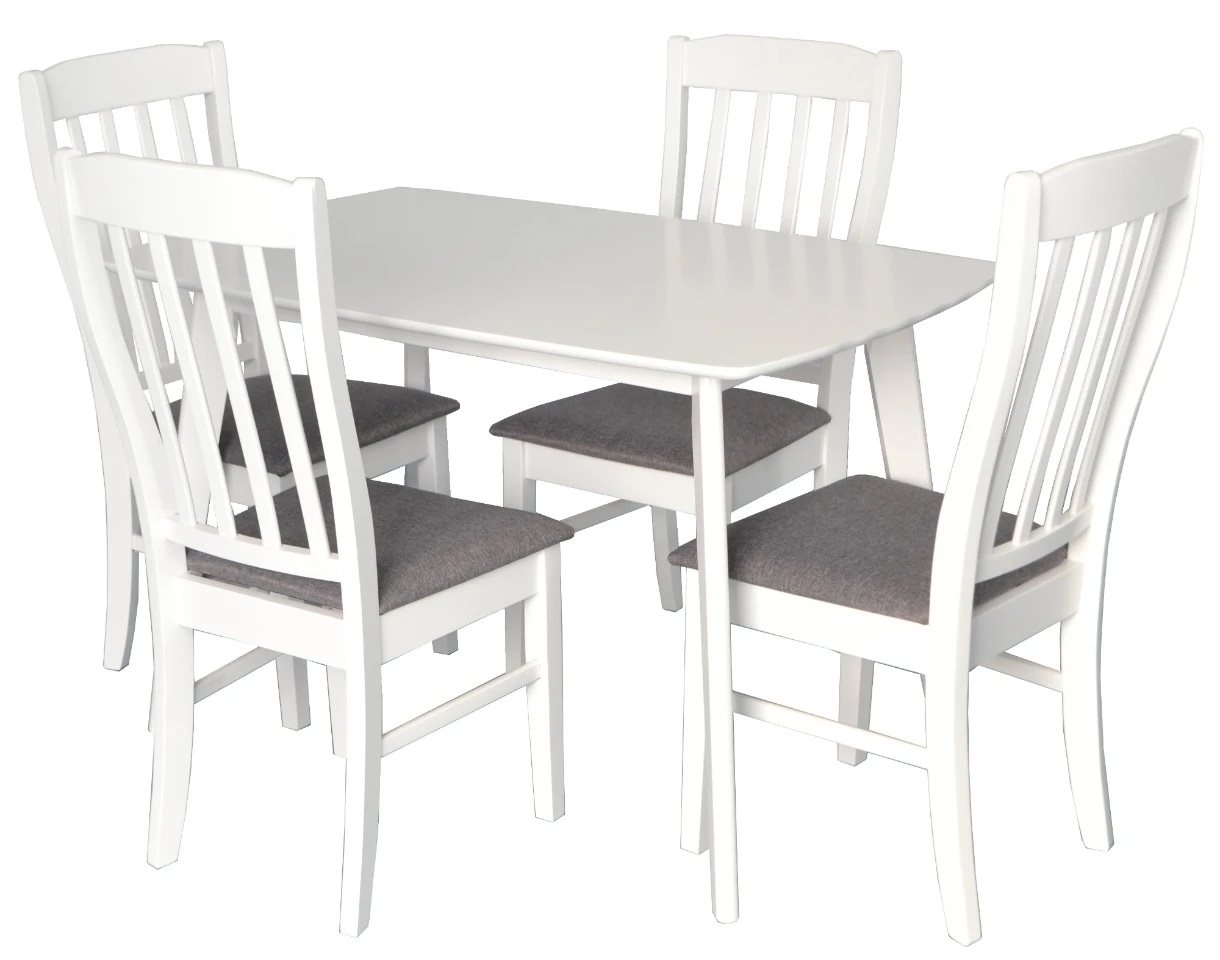 Set de bucatarie Evelin Cooper White + 4 scaune Wenyl White/NV-10WP Grey