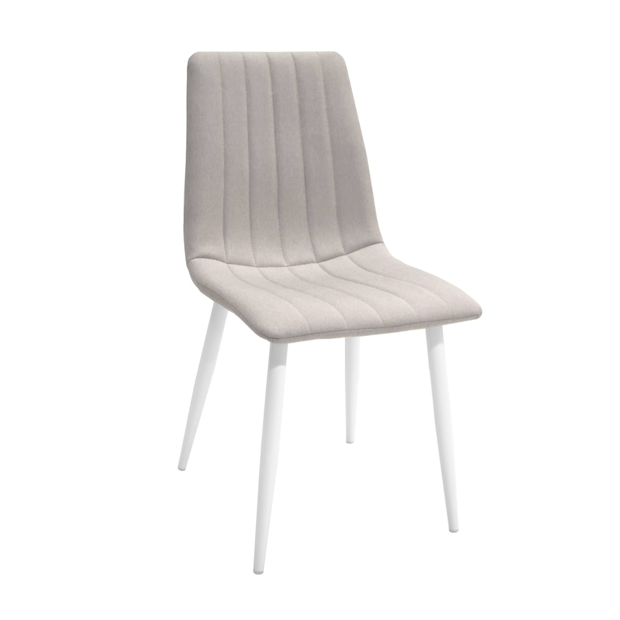 Стул Dc-90 (N14) Catifea Grey+White Legs