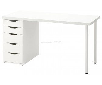 Masa de birou Ikea Lagkapten/Alex 140x60 (Alb)