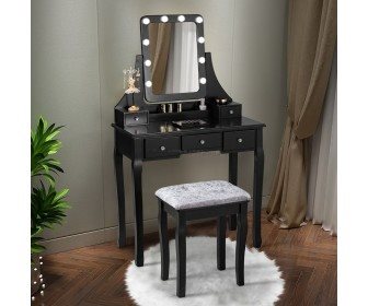 Туалетный столик Costway HW66402DE-BK (Black)