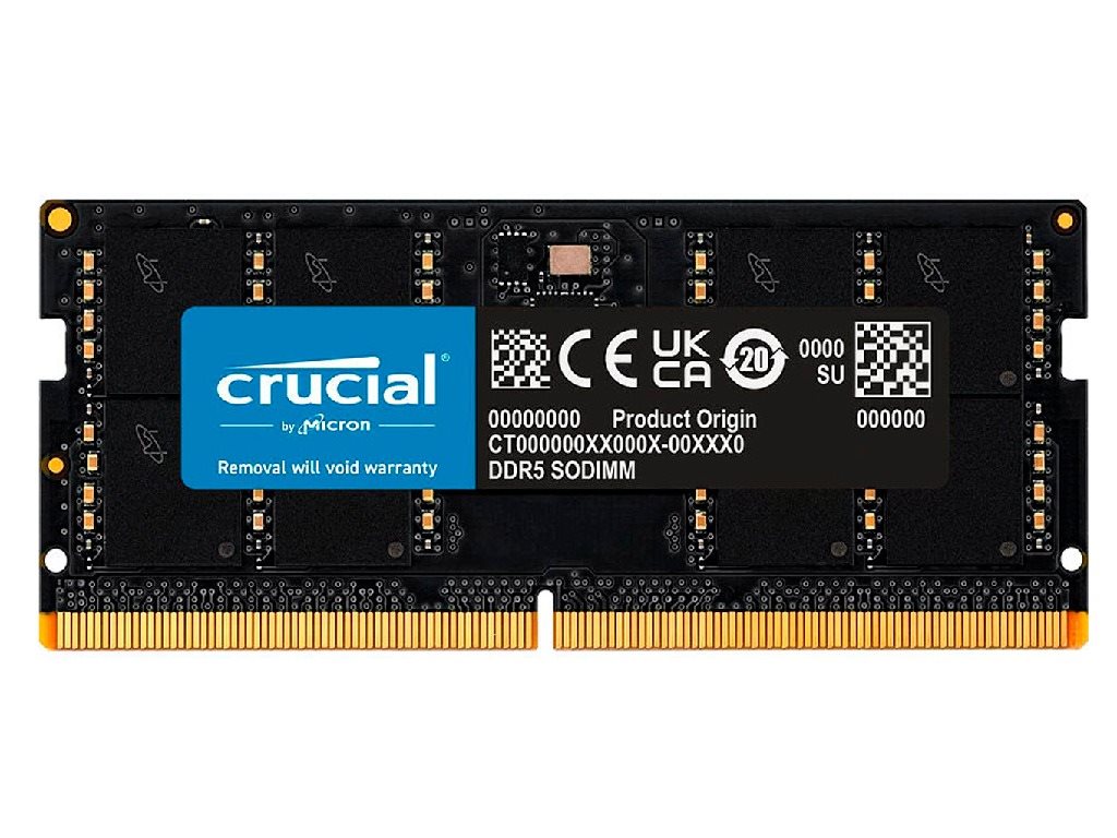 Оперативная память Crucial 8Gb DDR5 4800MHz SODIMM (CT8G48C40S5)