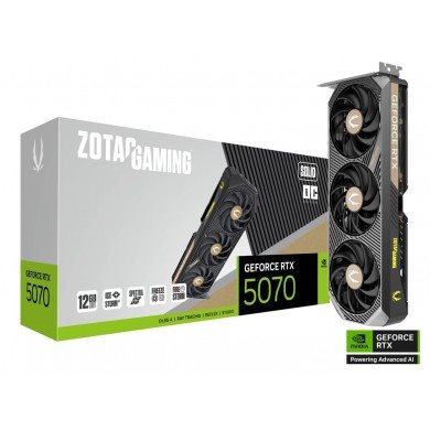 Видеокарта ZOTAC GeForce RTX 5070 SOLID OC / 12GB / GDDR7 / 192bit