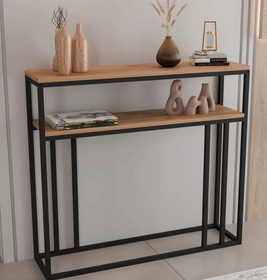 Консольный стол Prestige Siena 2 Layer 100x25x90 (Pine/Black)