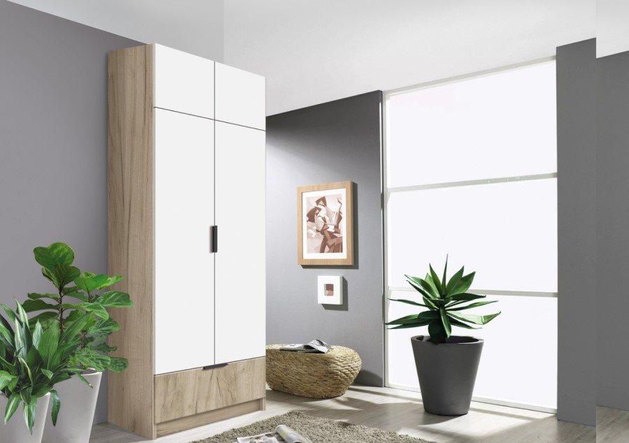 Шкаф Modern Komfort 90cm (Craft Oak Gray/White)