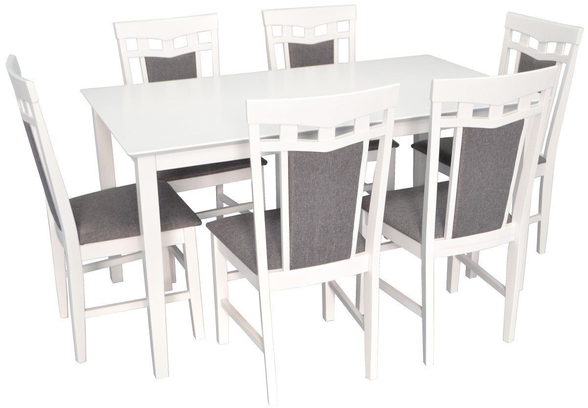 Set de bucatarie Evelin SUNFLOWER White + 6 Deepa R White/NV-10WP Grey