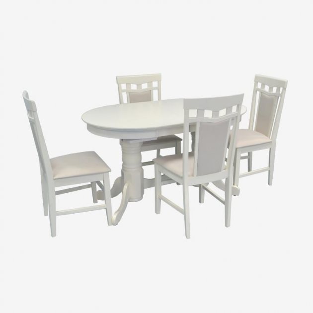 Set de bucatarie Evelin HV-31N Light Creme + 4 стулa Deepa R Light Creme/NV-1WP