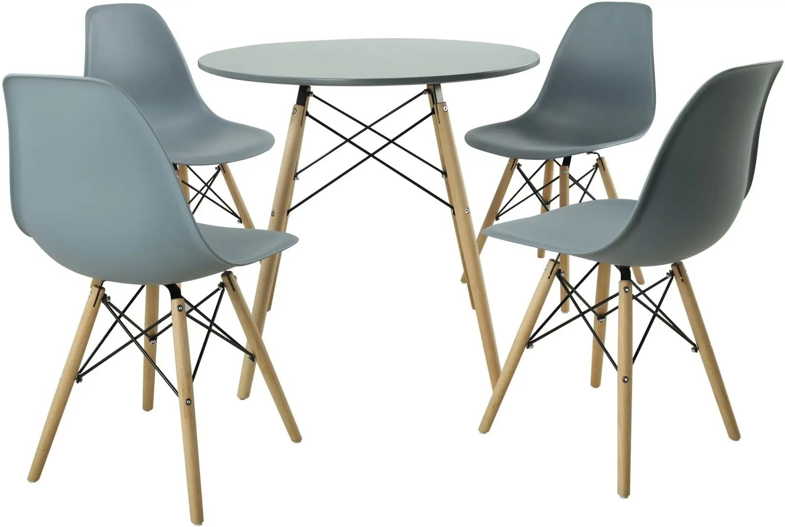 Обеденный набор Marcel Prod DA151GREYDA232GREY 1+4 (Grey/Natural)