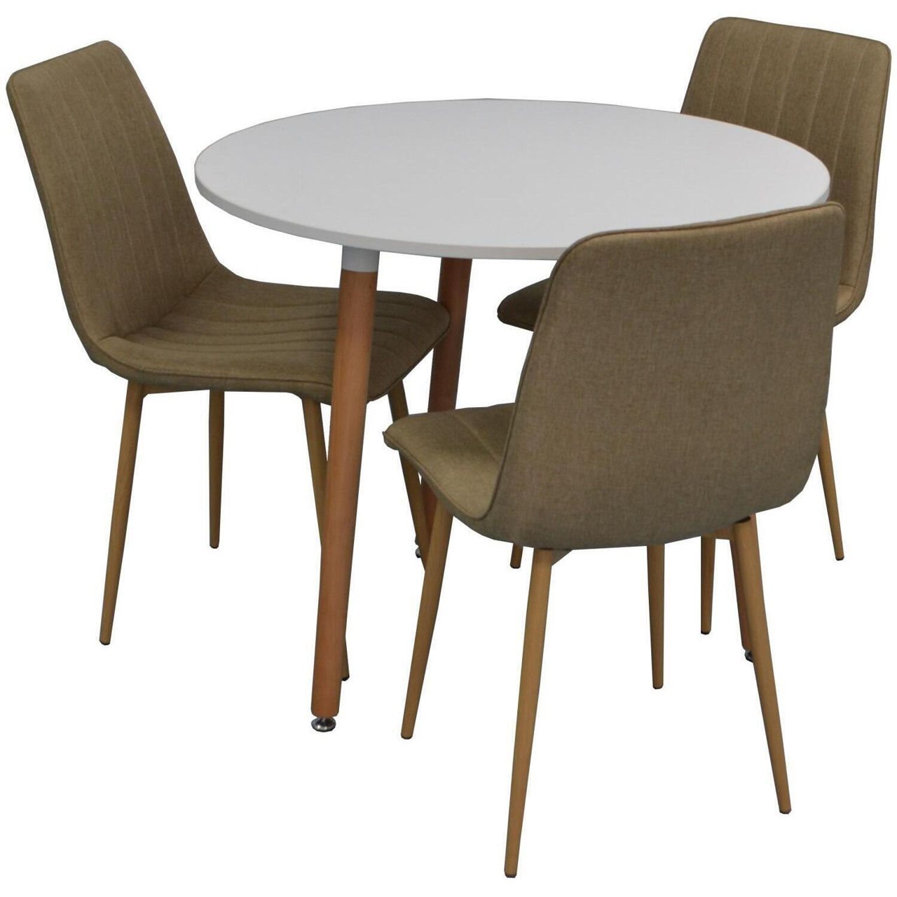 Set de bucătărie Evelin DT 404-1 + 3 scaune XR-154WO  Beige9 (rogojka)