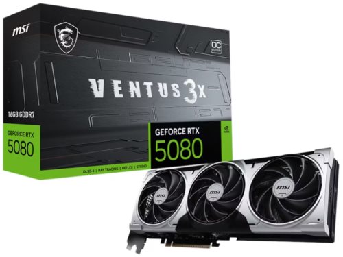 Видеокарта MSI GeForce RTX5080 16GB VENTUS 3X OC PLUS GDDR7