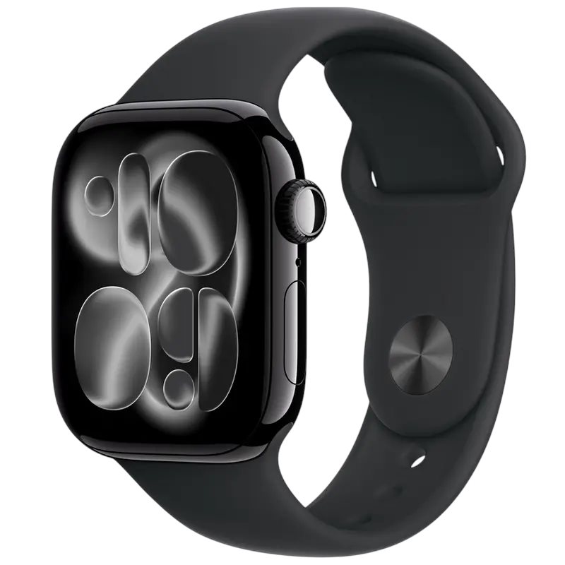 Apple Watch Series 11 GPS 42mm MEQT4 Jet Black Aluminium Case with Jet Black Sport Band S/M