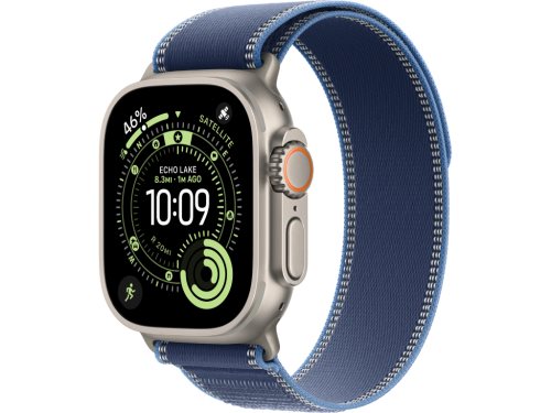 Apple Watch Ultra 3 GPS + LTE 49mm MEWR4 Natural Titanium Case Blue/Bright Blue Trail Loop - S/M