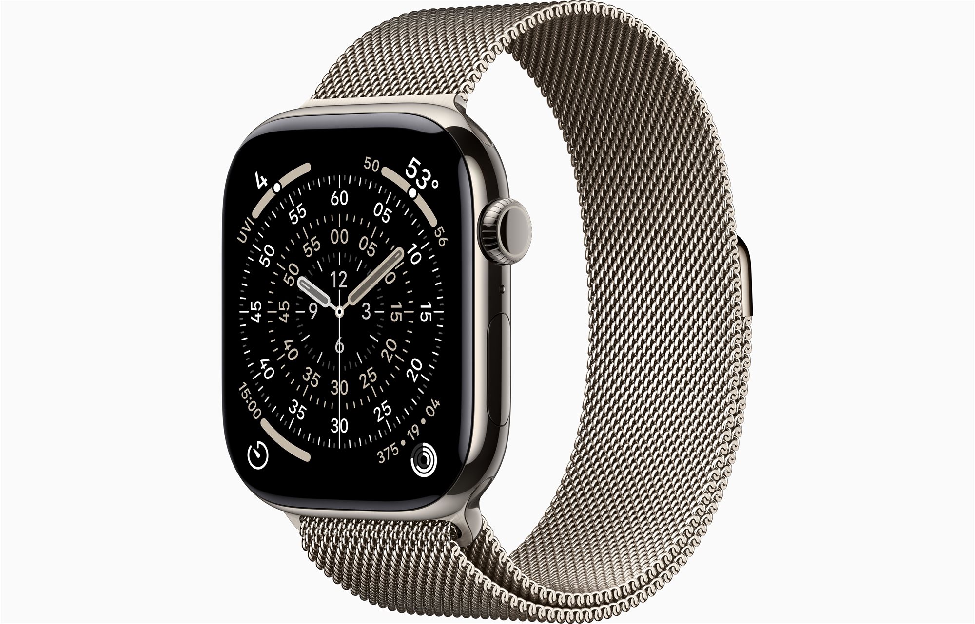 Apple watch Series 11 GPS + LTE 46 mm MFCY4 Natural Titanium Case Natural Milanese Loop - S/M
