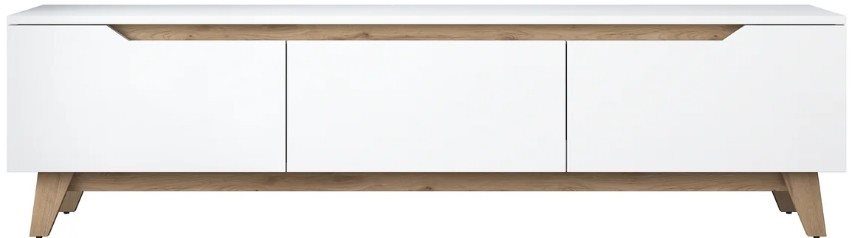 Comodă РТВ Mirage Meble D1, White/Light Walnut