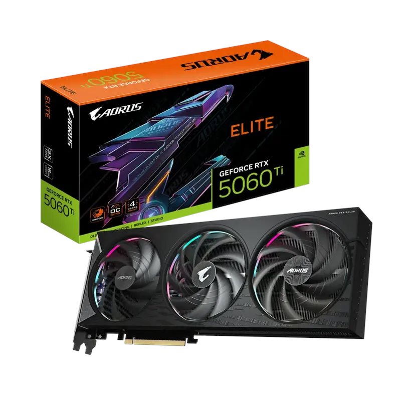 Видеокарта Gigabyte RTX5060Ti 16GB GDDR7 Aorus E (GV-N506TAORUS E-16GD)