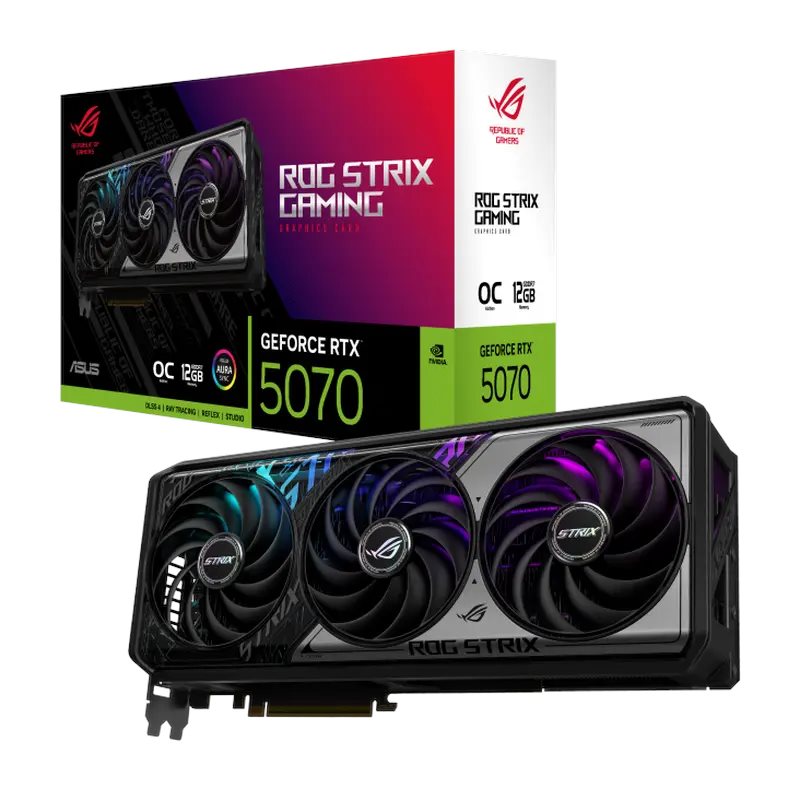 Видеокарта ASUS RTX5070 12GB GDDR7 ROG Strix (ROG-STRIX-RTX5070-O12G-GAMING)