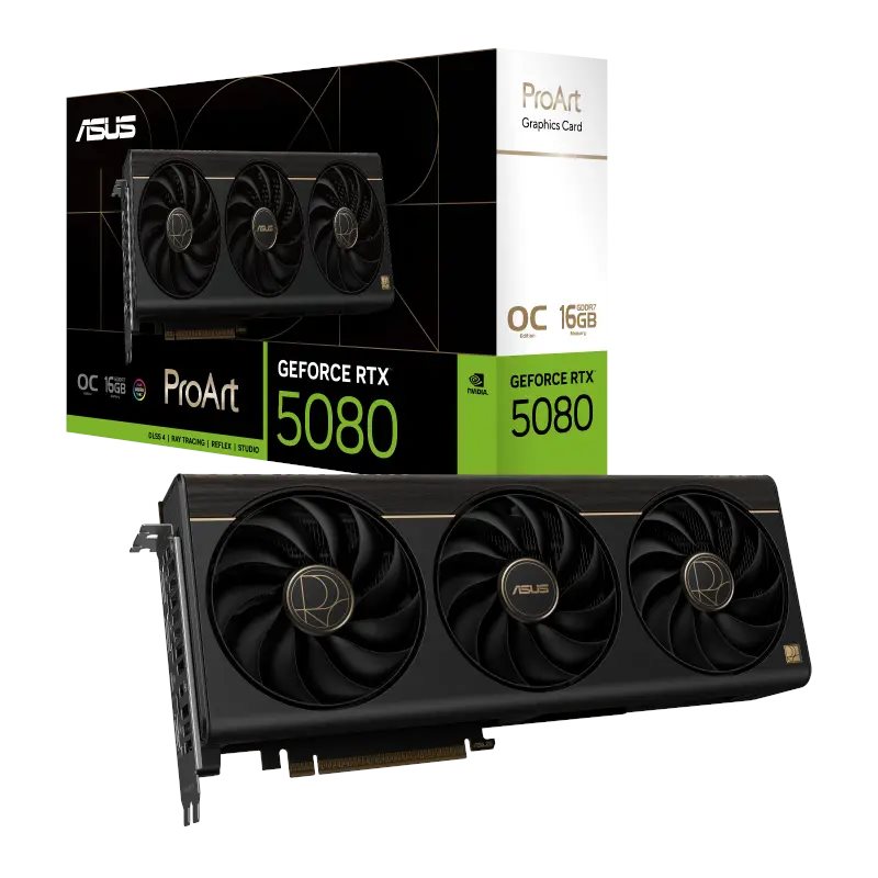 Видеокарта ASUS RTX5080 16GB GDDR7 ProArt OC (PROART-RTX5080-O16G)