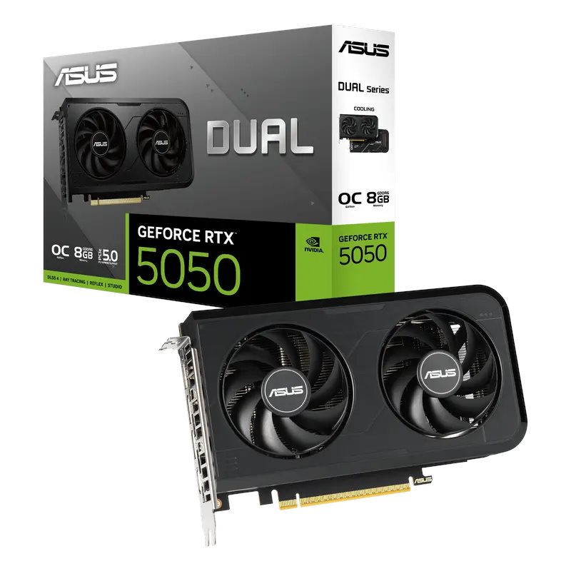 Placă Video ASUS RTX5050 8GB GDDR6 Dual OC (DUAL-RTX5050-O8G)