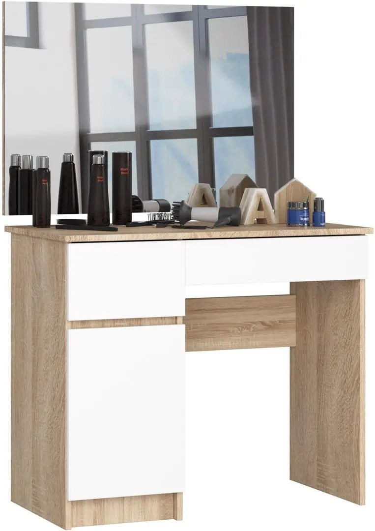 Туалетный столик Akord P-2/SL 900x600 Left, Sonoma Oak/White