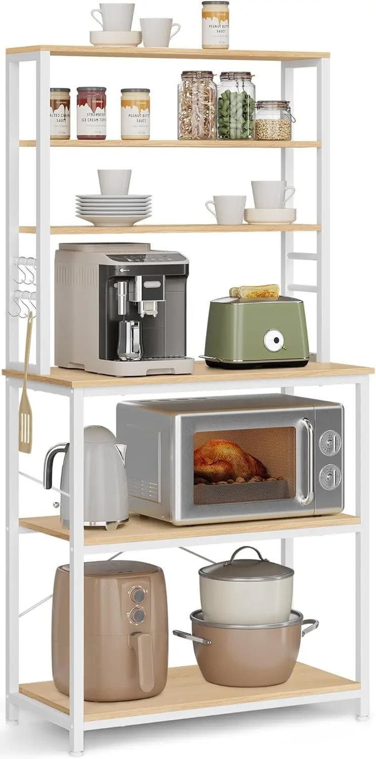 Стеллаж Vasagle KKS019W09, Oak/White