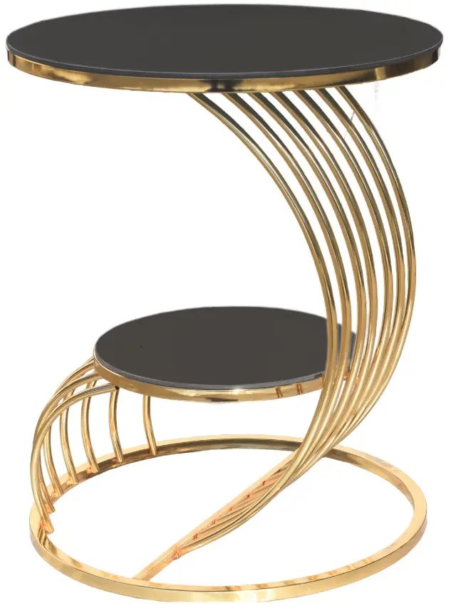 Masă de cafea Casa Moora IDR15, Gold/Black