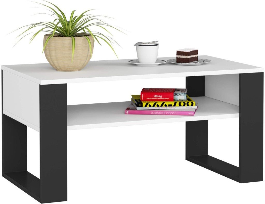 Журнальный столик Akord Domi 92, White/Black