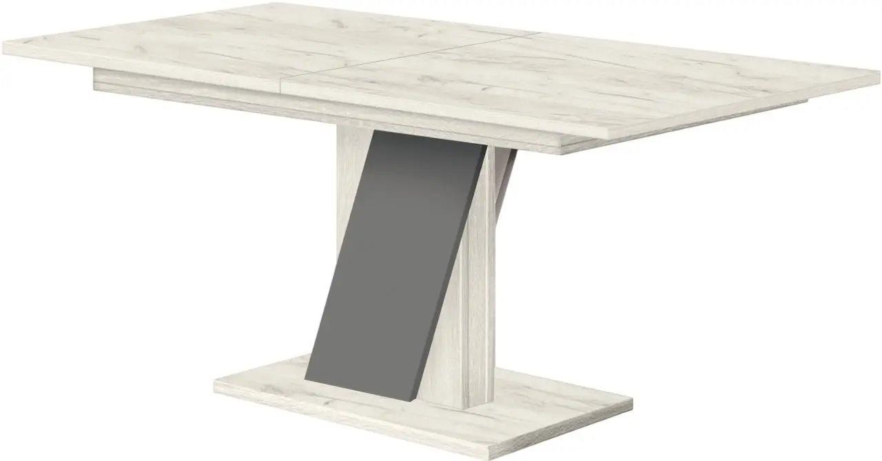 Masă extensibilă Modern Slider 140/180x80x80, Craft Oak White/Slate Gray