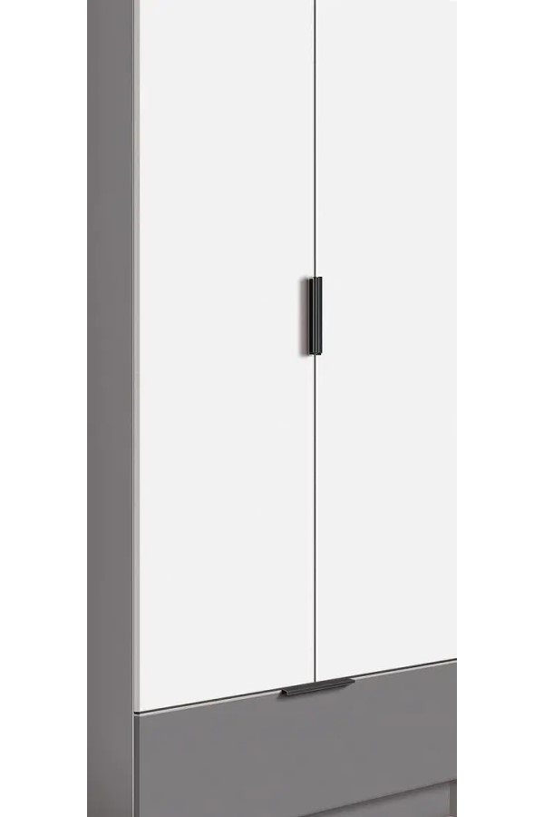Dulap Modern Komfort 90cm, Slate Gray/White