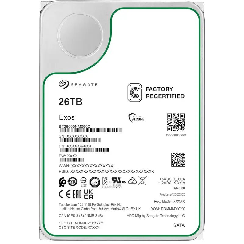 Жесткий диск Seagate Exos HDD 26.0TB (ST26000NM000C-FR)