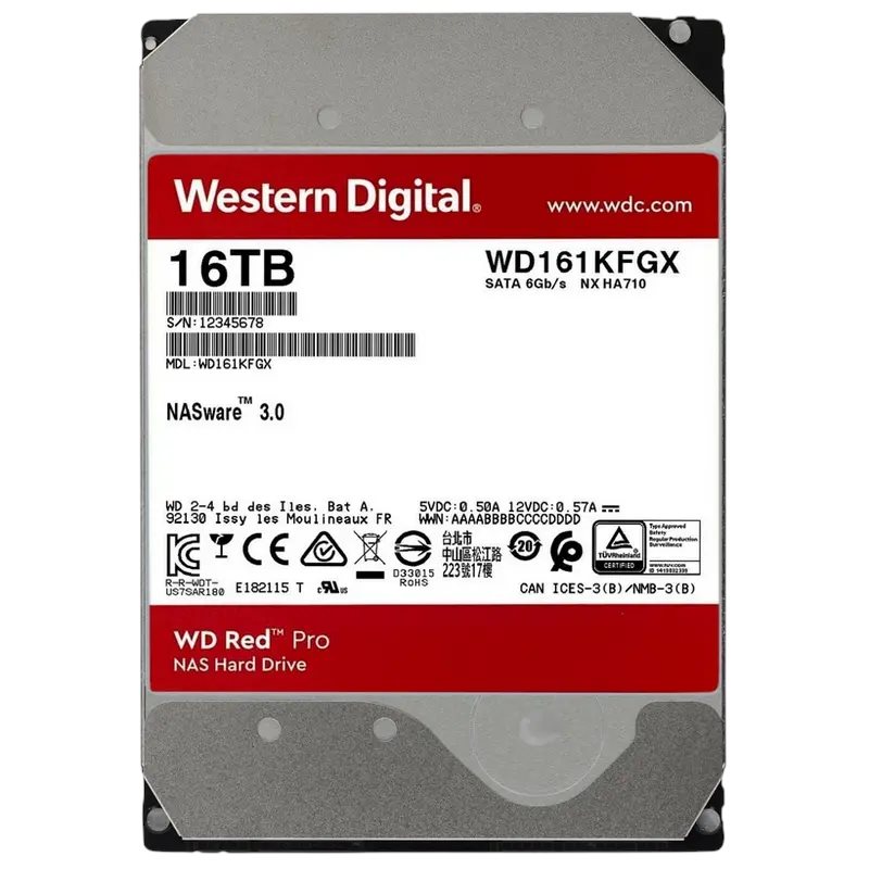 Hard disk Western Digital HDD 16.0TB Red Pro (WD161KFGX)