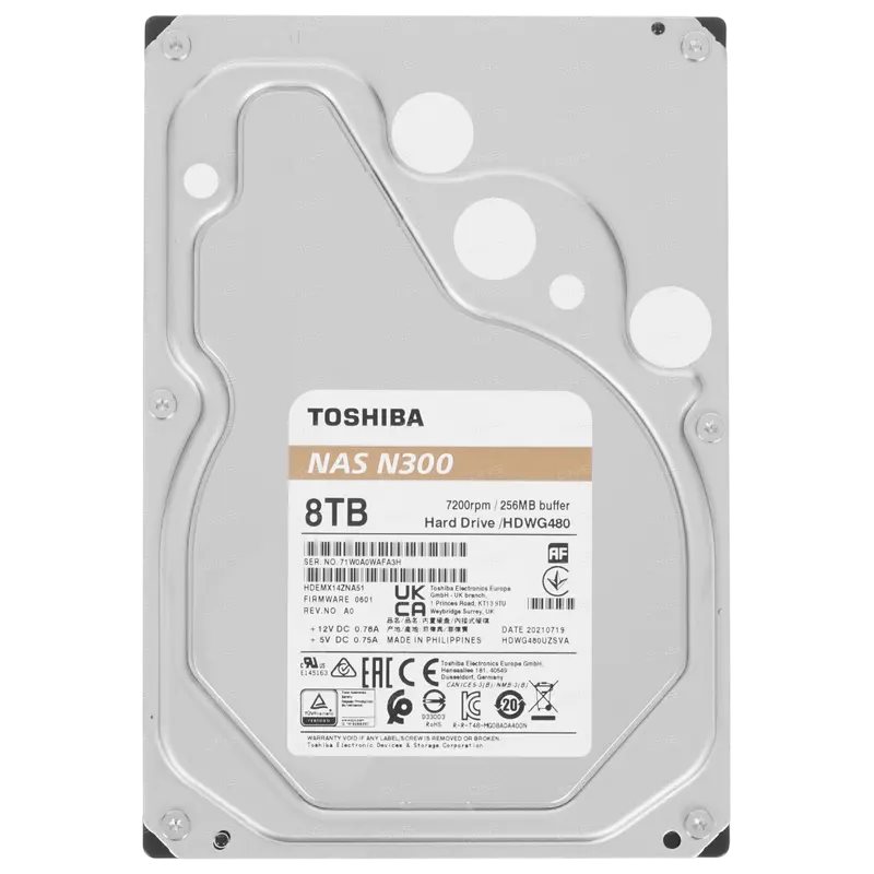 Hard disk Toshiba N300 HDD  8.0TB, HDWG480UZSVA