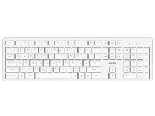 Tastatură 2E KS260 EN/UK/RU, White