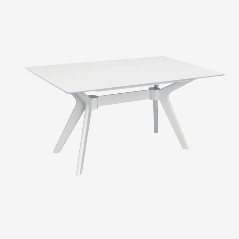 Обеденный стол Evelin Raffles Rectangular White/Bella beech + 6 LC-021 Grey