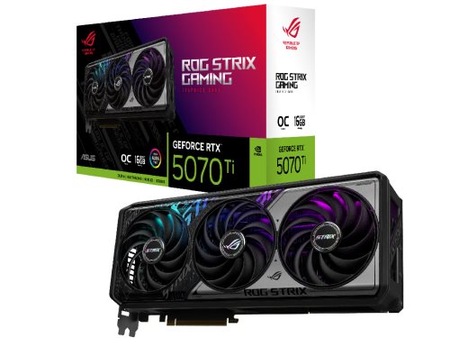Видеокарта ASUS ROG Strix GeForce RTX 5070 Ti OC 16GB GDDR7)