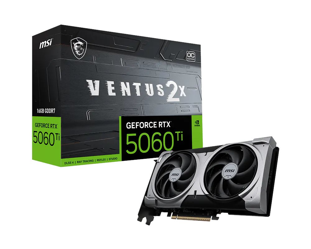 Placă video MSI GeForce RTX 5060 Ti VENTUS 2X OC WHITE PLUS(16GB GDDR7)