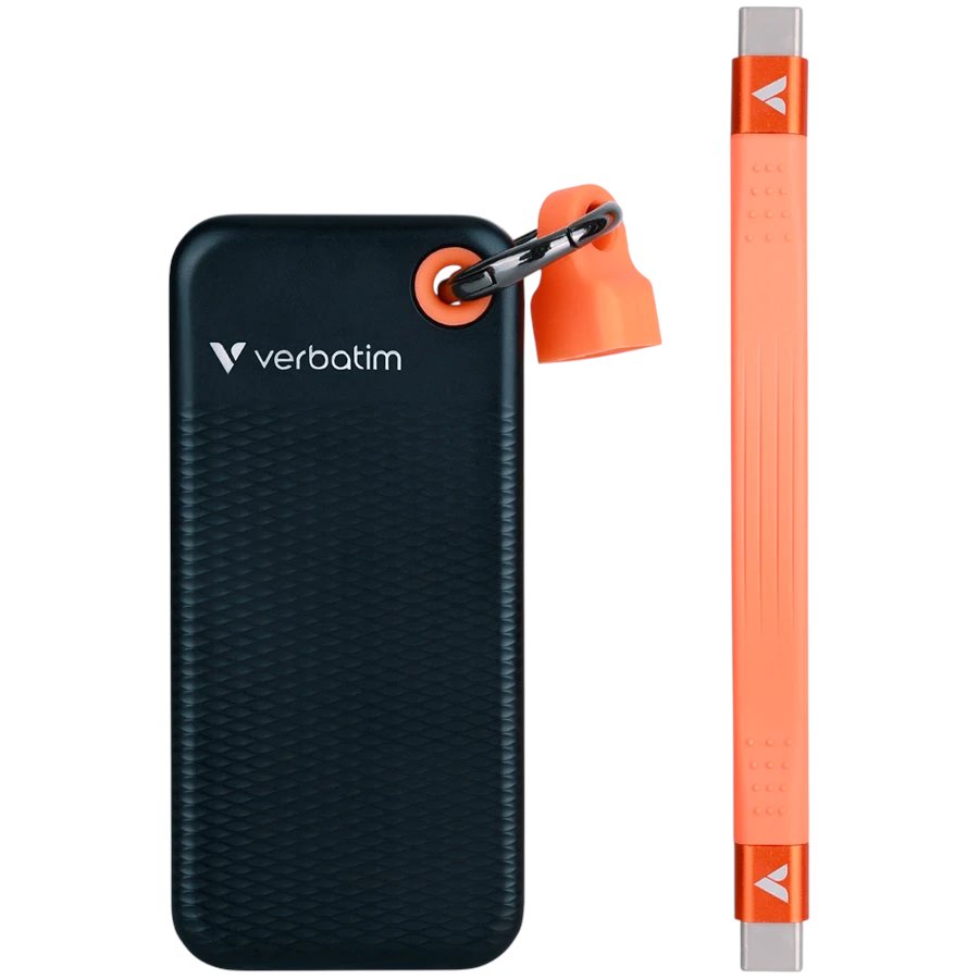 Внешний SSD Verbatim Pocket 2.0TB, Black/Orange