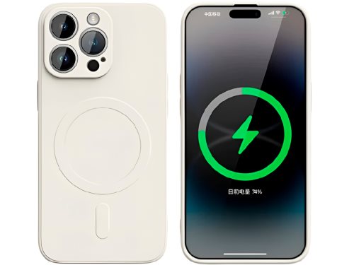 Чехол WOO iPhone 16 Pro Max Liquid Silicone Magsafe, Beige
