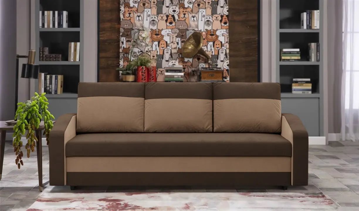 Диван Magnifico Meble Orion Bonell Mikrofaza 20/Mikrofaza 48 Brown/Cappuccino