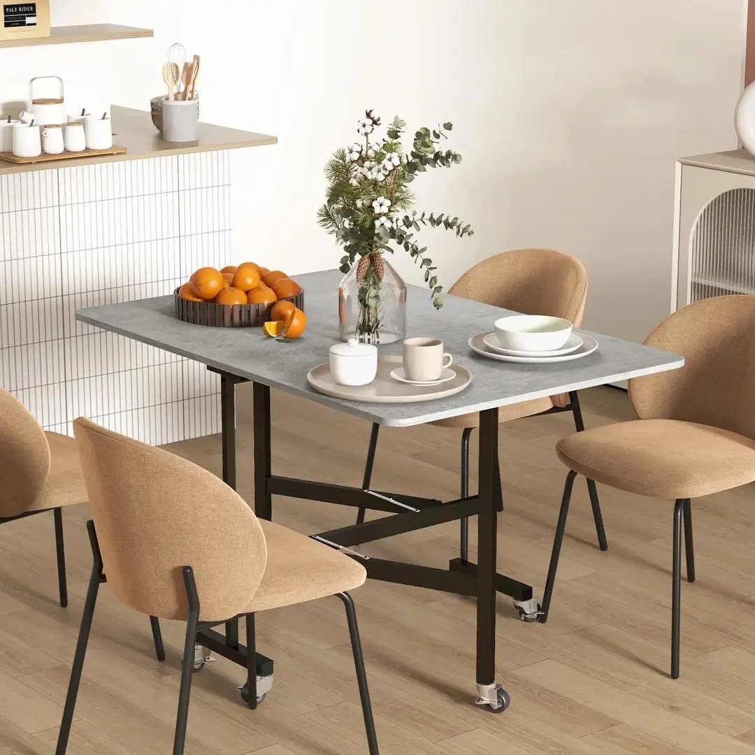 Masa pliabilă Homcom 83A-049V80GY Grey/Black