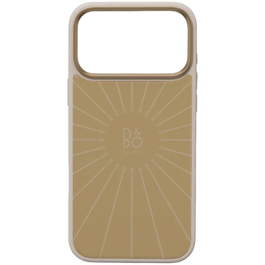 Husa Bang & Olufsen Glass with MagSafe pentru iPhone 17 Pro Max — Gold Tone