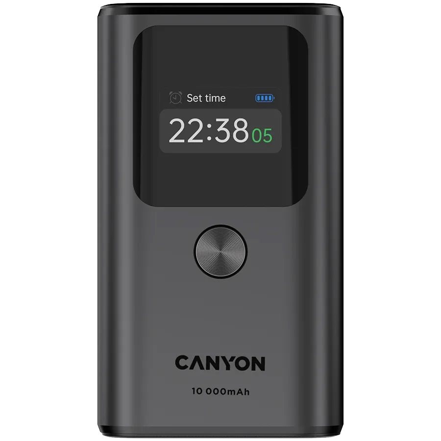 Acumulator extern CANYON OnPower 130 TFT 10000 mAh Dark Grey