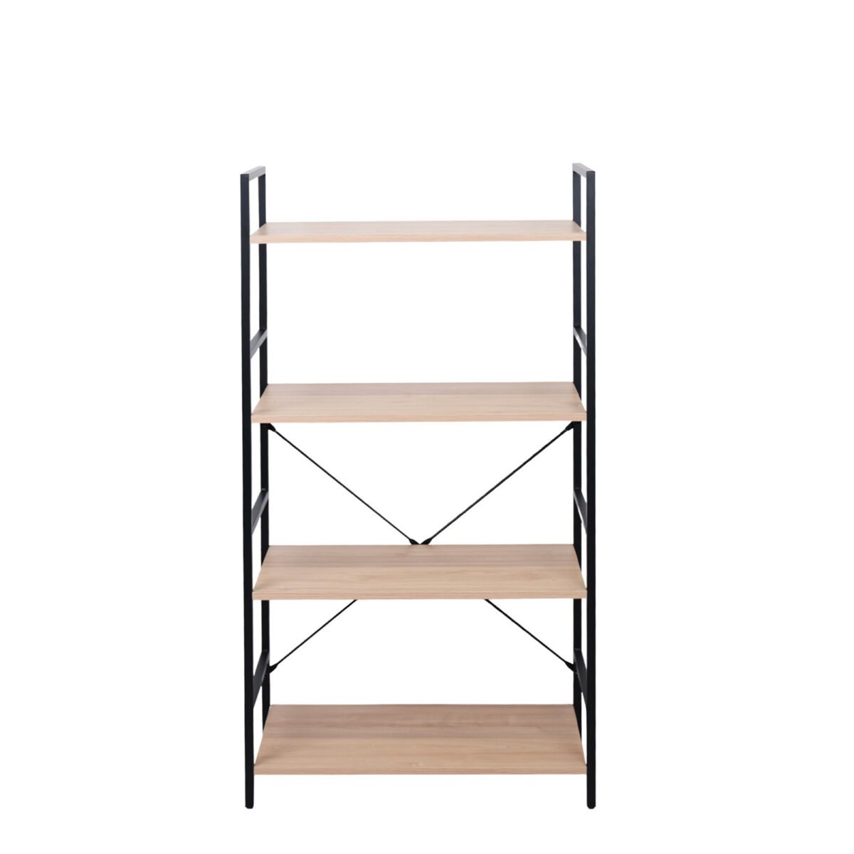 Стеллаж Columbus 4 nivele 63x30x124H Oak M37 Black