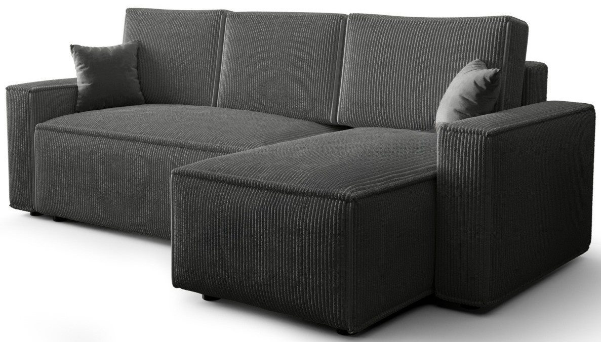 Canapea de colț Space Meble Ambro L Poso 60 Dark Grey