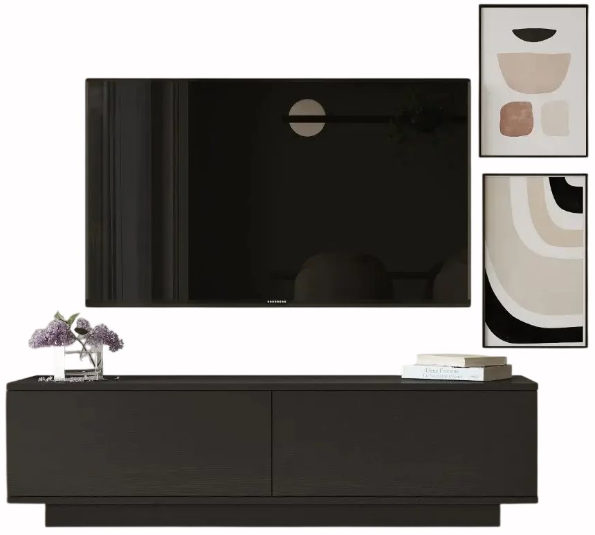 Comoda TV Mirage Design Fonda FN1-LB Larex Black