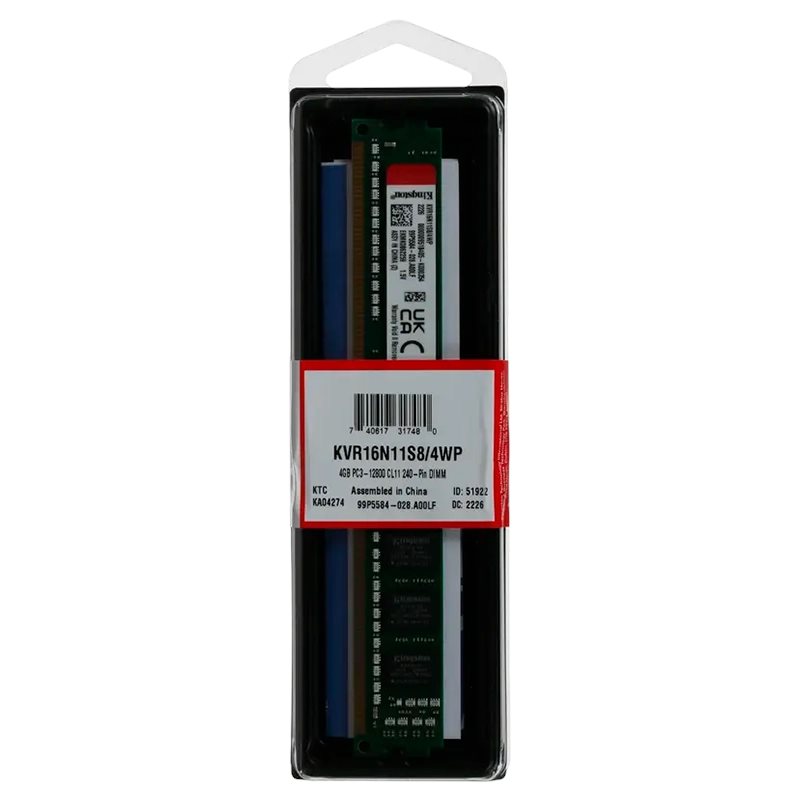Memorie RAM Kingston ValueRAM 4GB DDR3-1600MHz